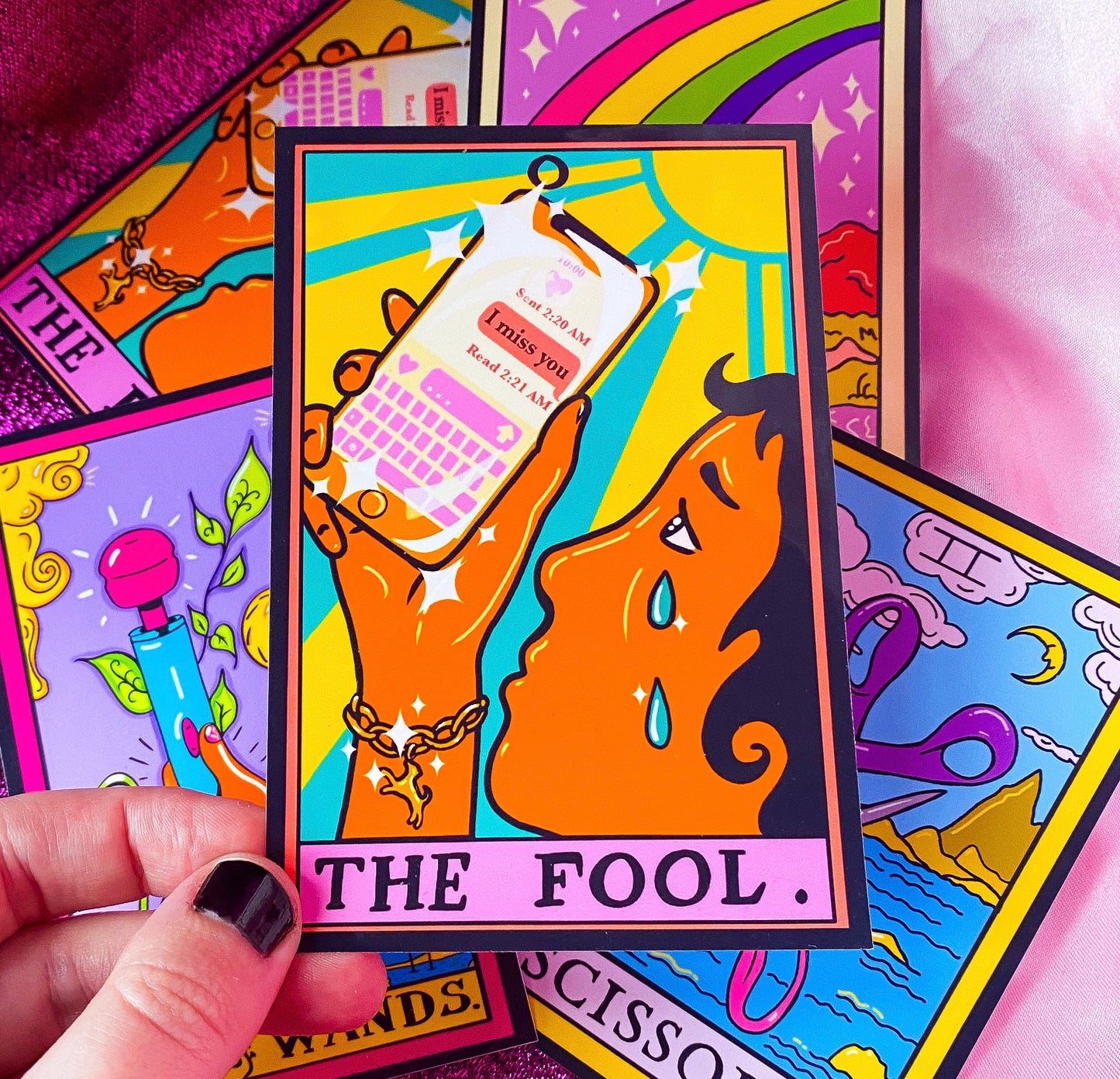 The Fool tarot card sticker