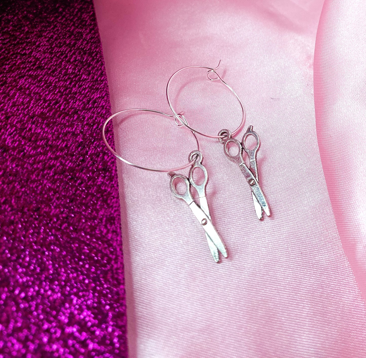 Scissor hoop earrings