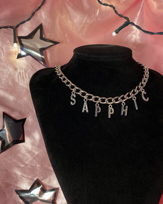 SAPPHIC chunky chain choker necklace