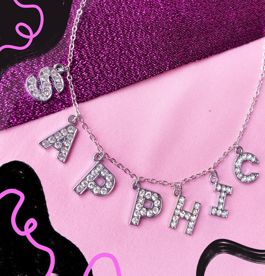 Sapphic Diamanté sparkly necklace