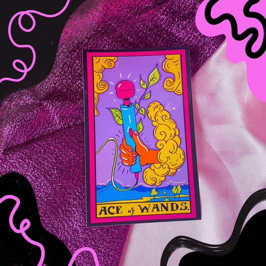 Ace of Wands tarot card sticker