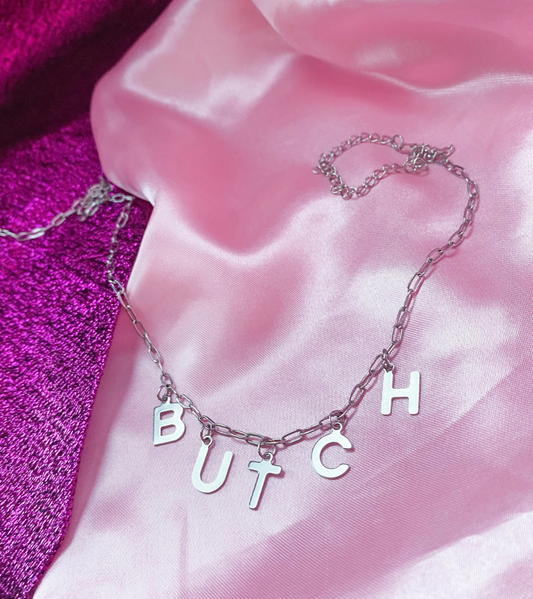 BUTCH letter necklace, 100% stainless steel