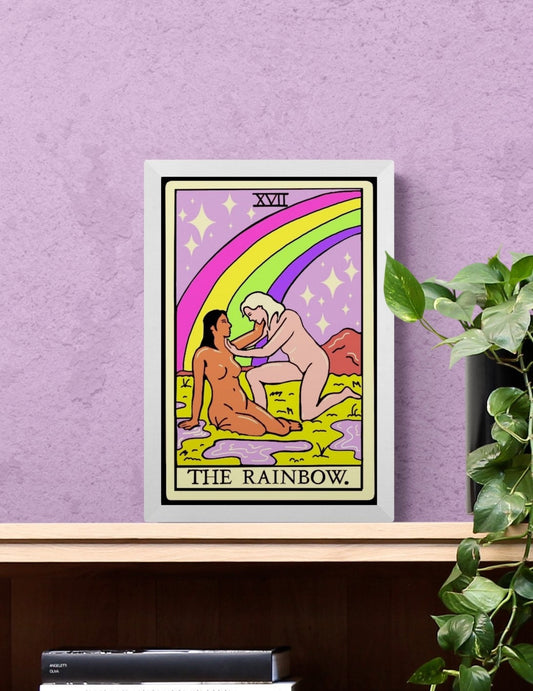 The rainbow, tarot card sapphic lesbian wall art