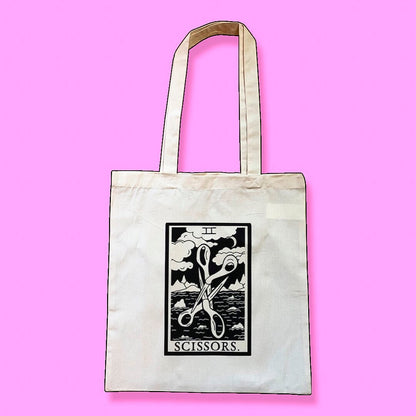 The Two Of Scissors beige Tote bag