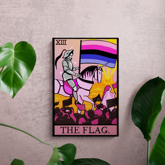 Omnisexual pride flag tarot card wall art
