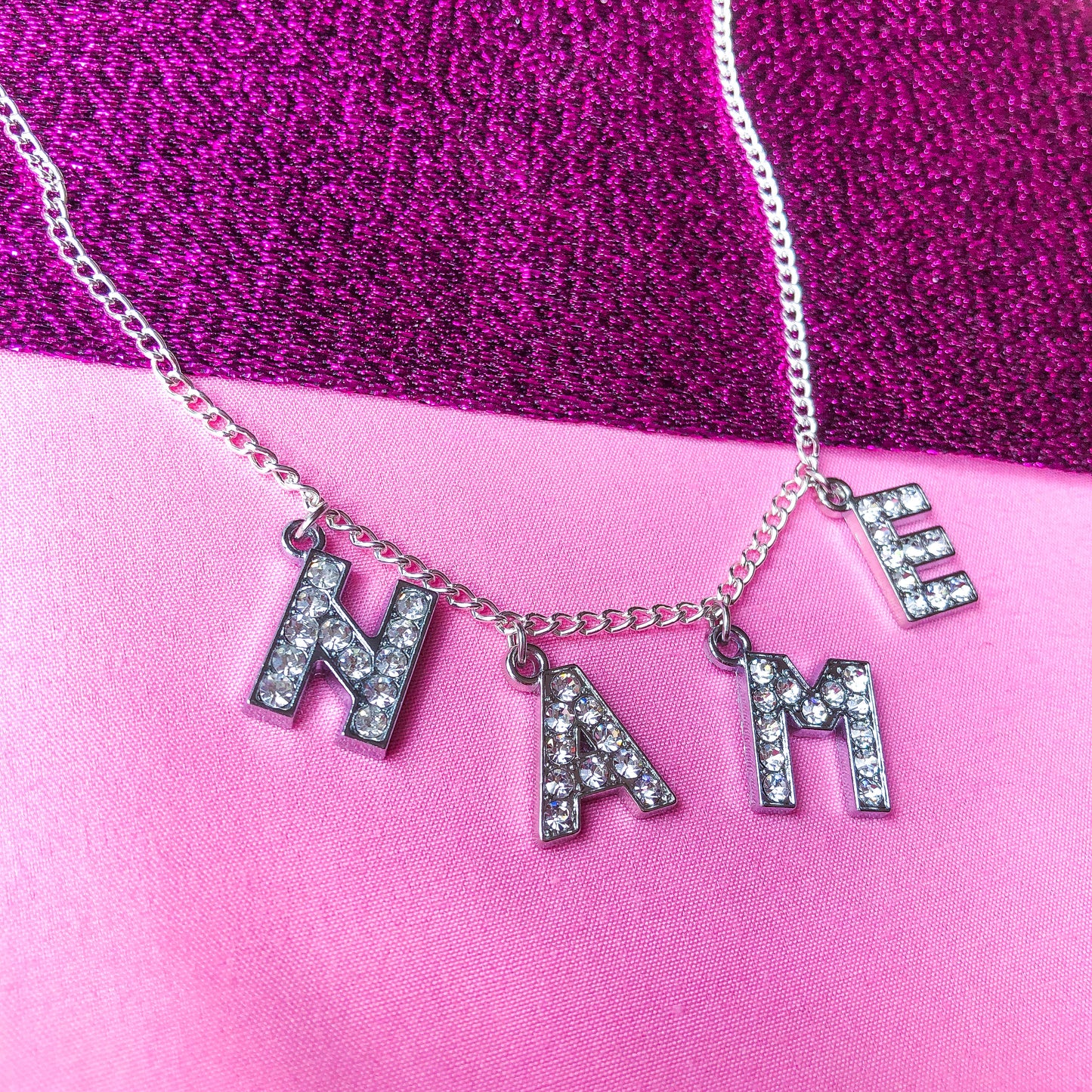 Custom personalised name Diamanté necklace