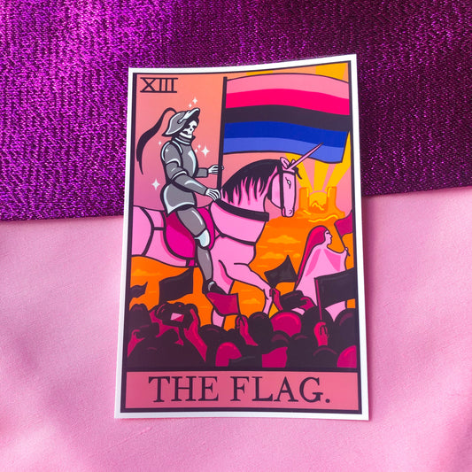 Omnisexual pride flag tarot card sticker