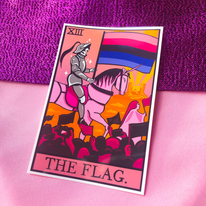 Omnisexual pride flag tarot card sticker