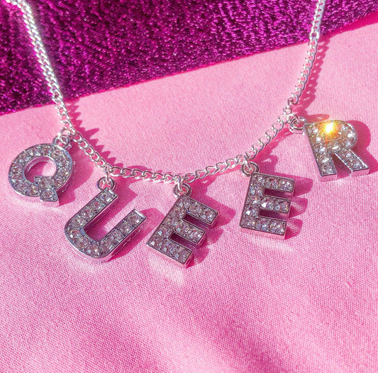 QUEER Diamanté sparkly necklace