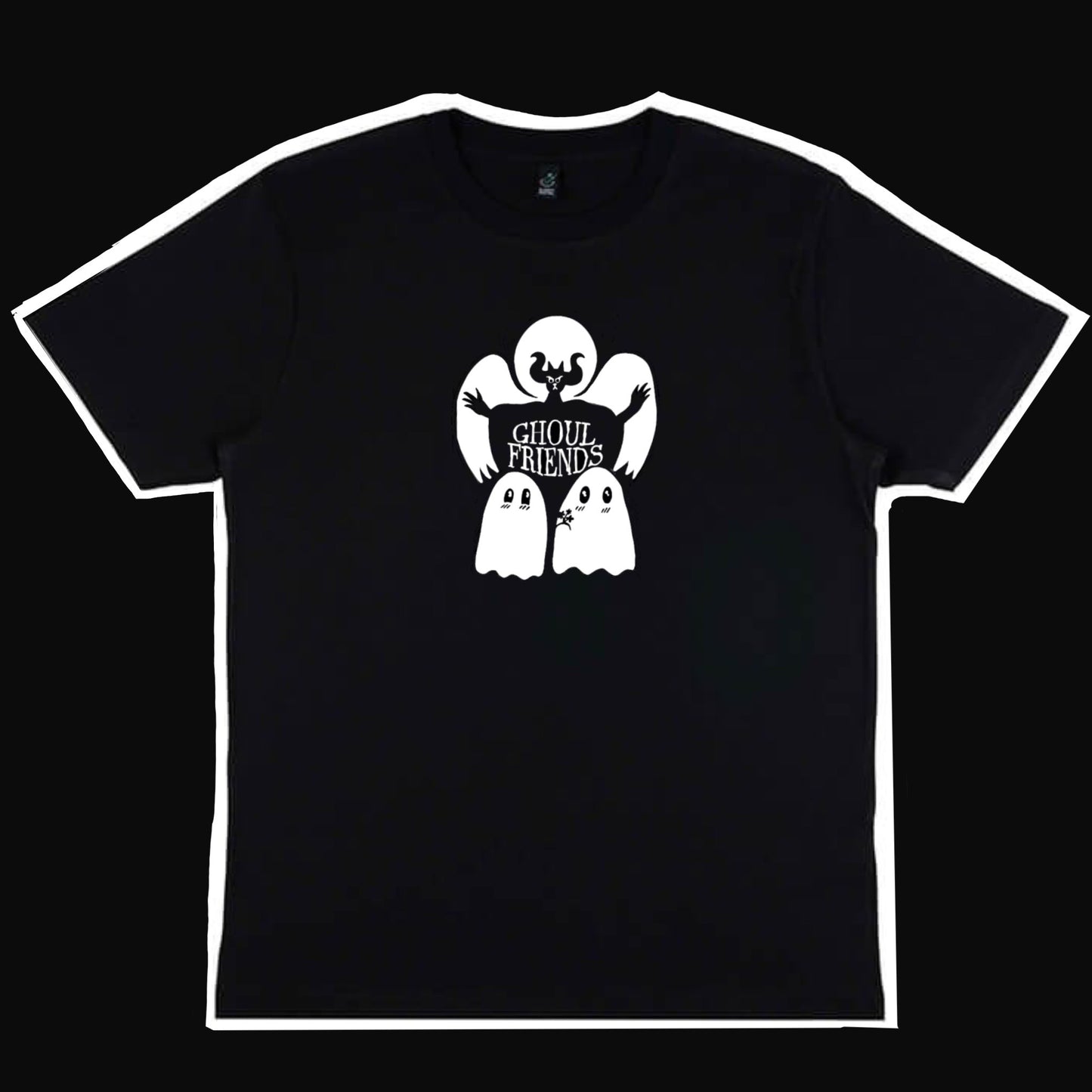 Ghoul Friends Tarot card Black T-shirt