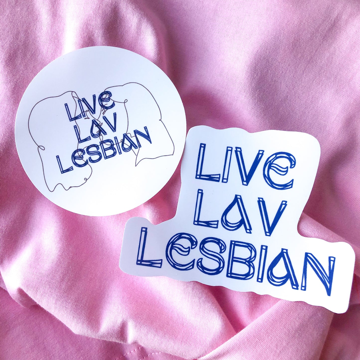 Live Lav Lesbian, sticker collab with Lavender Rodriguez