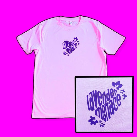 Lavender Menace baby pink T-shirt