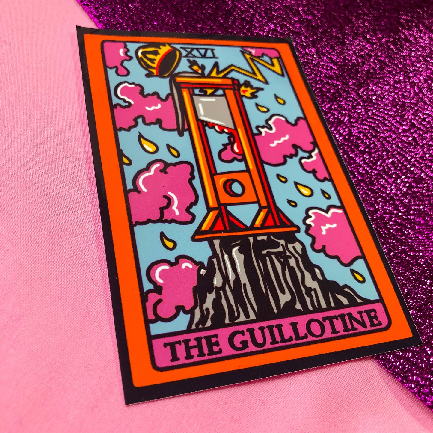 The Guillotine tarot card sticker